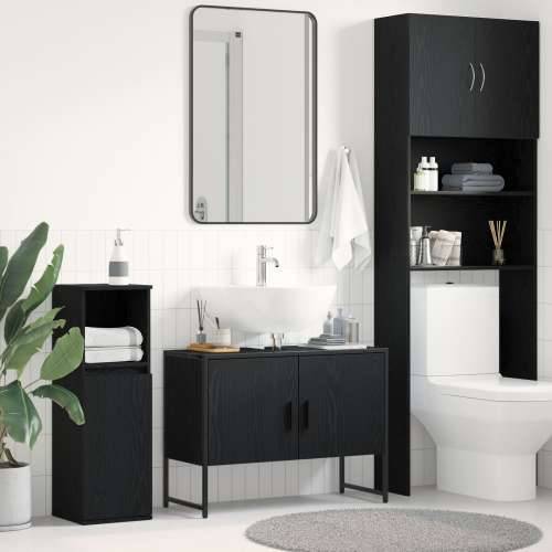 kabinet ispod Lavabo - Umivaonika Crni hrast 80x33x60 cm Inženjersko drvo Cijena