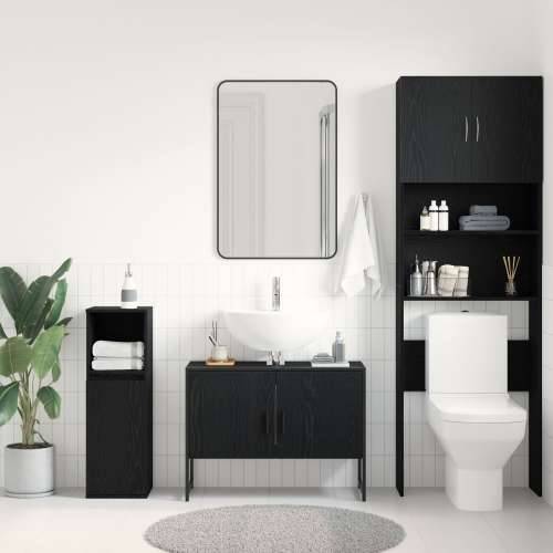 kabinet ispod Lavabo - Umivaonika Crni hrast 80x33x60 cm Inženjersko drvo Cijena