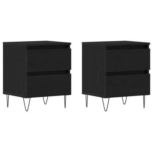 noćni ormarići 2 komada Crni hrast 40x35x50 cm Konstruirano drvo Cijena