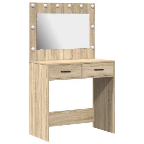 toaletni stol s LED svjetlima Sonoma hrast 78.5x41x135 cm Cijena