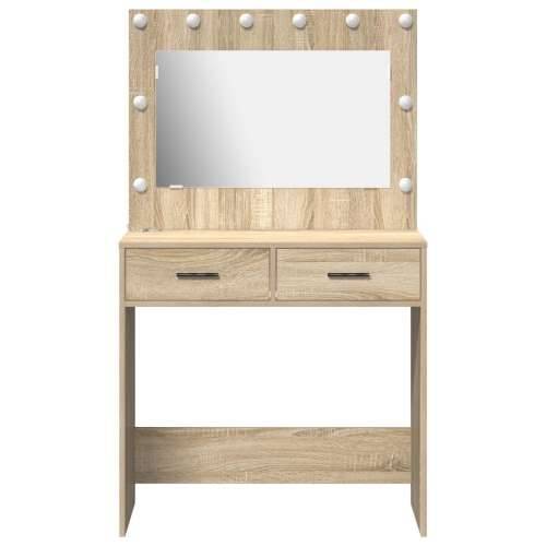 toaletni stol s LED svjetlima Sonoma hrast 78.5x41x135 cm Cijena