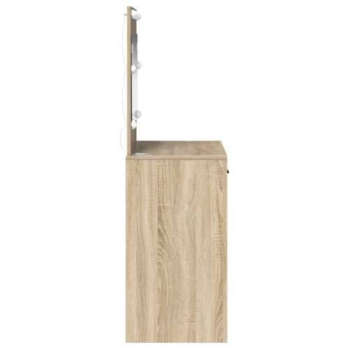 toaletni stol s LED svjetlima Sonoma hrast 78.5x41x135 cm Cijena