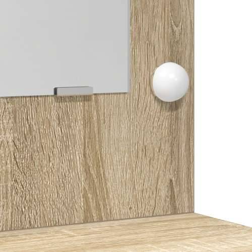 toaletni stol s LED svjetlima Sonoma hrast 78.5x41x135 cm Cijena