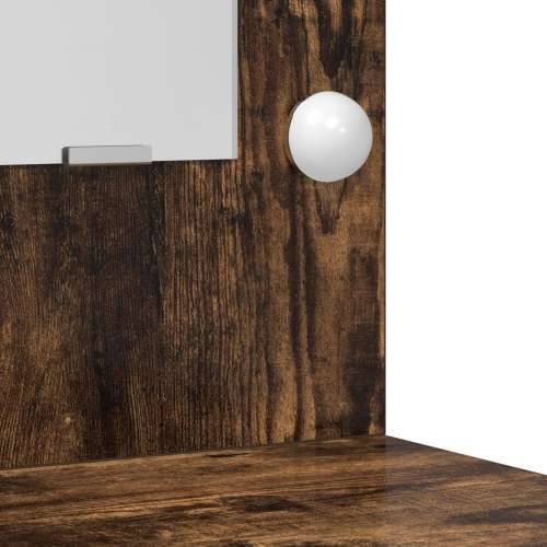 toaletna stolica s LED svjetlima dimljeni hrast 78.5x41x135 cm Cijena