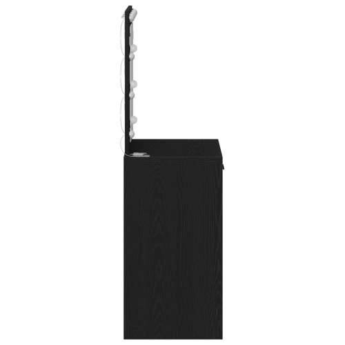 Toaletni stol  s LED svjetlima Crni hrast 50x41x135 cm Cijena