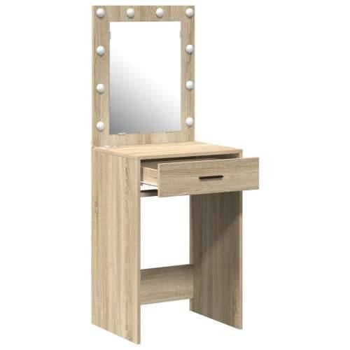 Toaletna komoda s LED svjetlima Sonoma hrast 50x41x135 cm Cijena