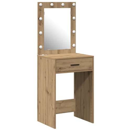 toaletni stol s LED svjetlima, masivni hrast 50 x 41 x 135 cm Cijena