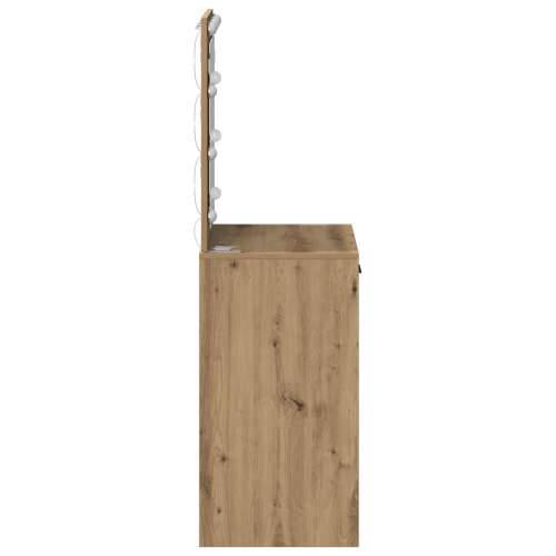 toaletni stol s LED svjetlima, masivni hrast 50 x 41 x 135 cm Cijena