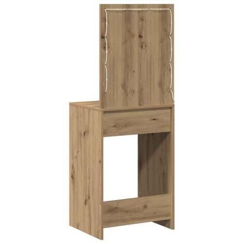toaletni stol s LED svjetlima, masivni hrast 50 x 41 x 135 cm Cijena