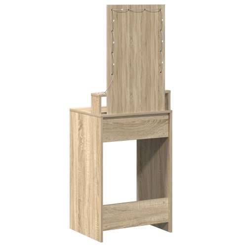 Toaletni Stol s LED Osvjetljenjem - Sonoma Hrast - 50x41x140 cm Cijena
