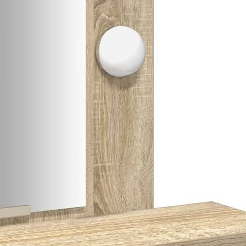 Toaletni Stol s LED Osvjetljenjem - Sonoma Hrast - 50x41x140 cm Cijena