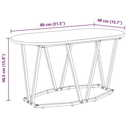 sivi Sonoma stolić za kavu - 80x40x40.5 cm, napravljen od inženjerskog drva i metala Cijena