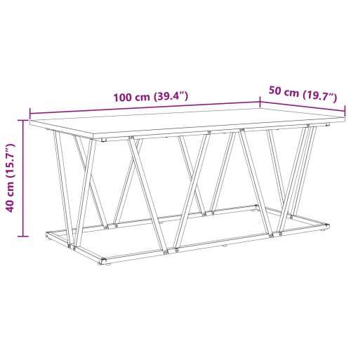 Stolić za kavu Sonoma hrast 100x50x40 cm od konstruiranog drva i metala Cijena
