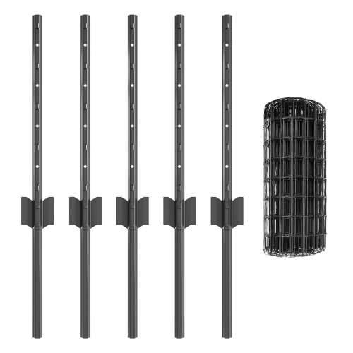 Set Ograda za Vrt Set od 2 Siva Metal 10 x 0.4 m Čvrsta Cijena