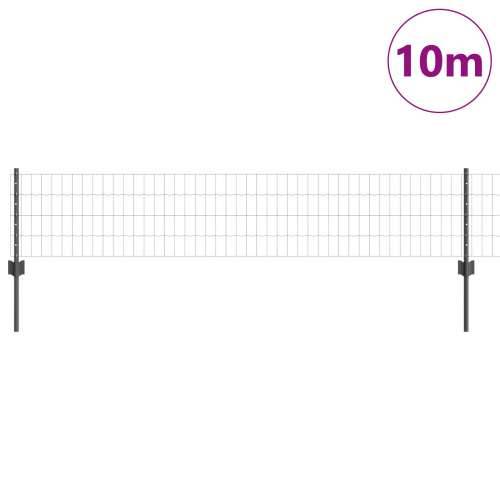 Set Ograda za Vrt Set od 2 Siva Metal 10 x 0.4 m Čvrsta Cijena