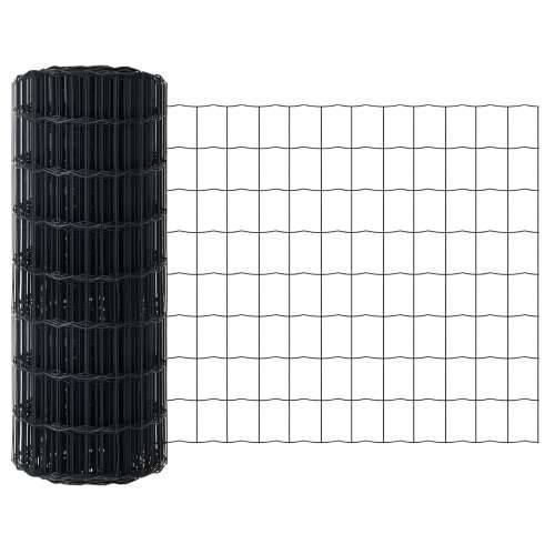 Set Ograda za Vrt Set od 2 Siva Metal 10 x 0.4 m Čvrsta Cijena