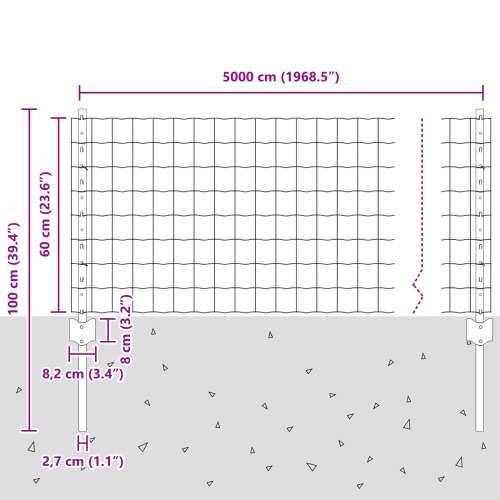Euro Ograda s 22 U Stupa Siva 0,6x50 m Čelik Cijena