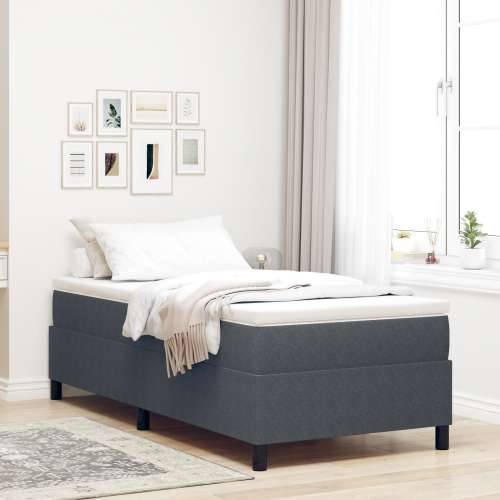 Krevet s podnicom s madracem Tamno siva 90x200 cm Korduroy tkanina Cijena