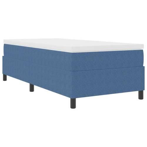 Krevet s box springom s madracem Plavi 90x200 cm Tkanina od čorbe Cijena