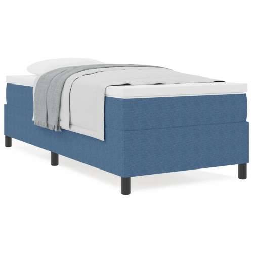 Krevet s box springom s madracem Plavi 90x200 cm Tkanina od čorbe Cijena