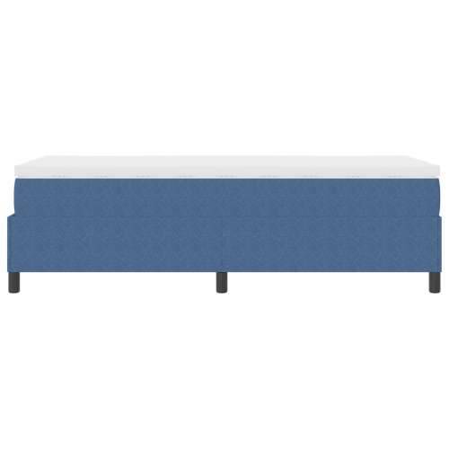 Krevet s box springom s madracem Plavi 90x200 cm Tkanina od čorbe Cijena