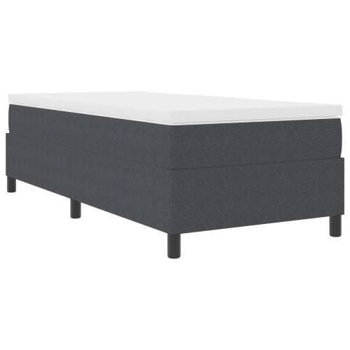 Box Spring Krevet s Madracem Tamnosiva 100 x 200 cm Kordurovna Tkanina Cijena