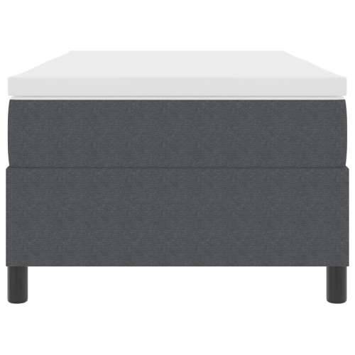 Box Spring Krevet s Madracem Tamnosiva 100 x 200 cm Kordurovna Tkanina Cijena