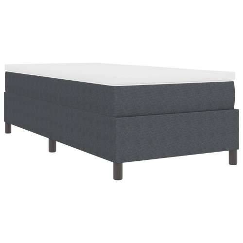 Box Spring Krevet s Madracem Tamnosiva 100 x 200 cm Kordurovna Tkanina Cijena