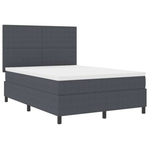 krevet s box sprincom s madracem tamno siva 140x200 cm corduroy tkanina Cijena