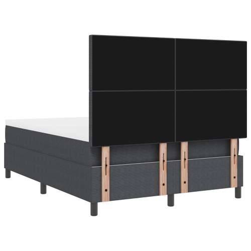 krevet s box sprincom s madracem tamno siva 140x200 cm corduroy tkanina Cijena