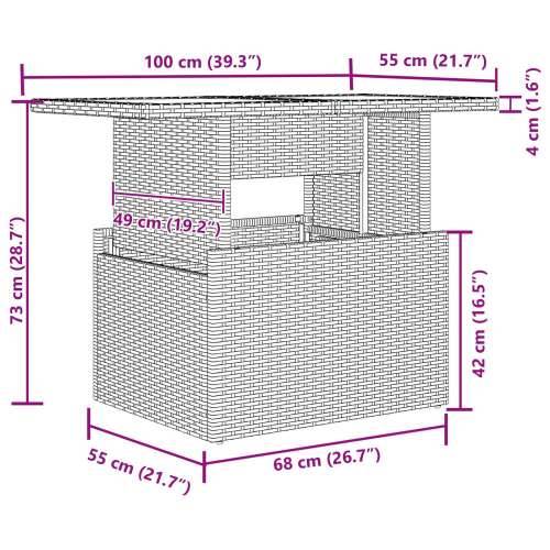 6-dijelni vrtni set sofa s jastučićima Bež poli ratan Cijena