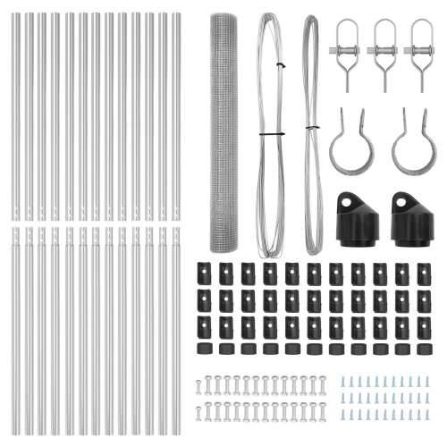 Set postova za ogradu 25 m Set od 2 Pocinčana čelika 25 x 1 m Cijena
