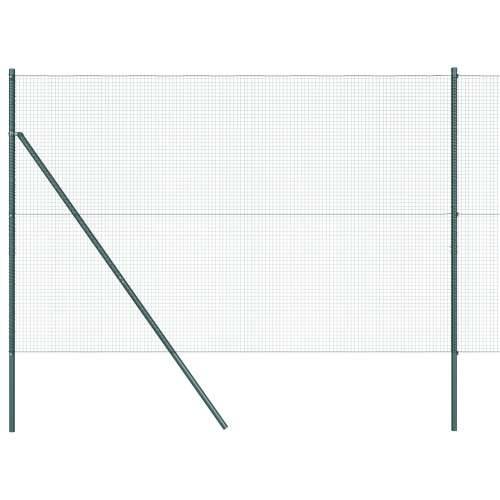 Zavarena žičana ograda s 13 postova Zelena 1.5x25 m Čelik Cijena