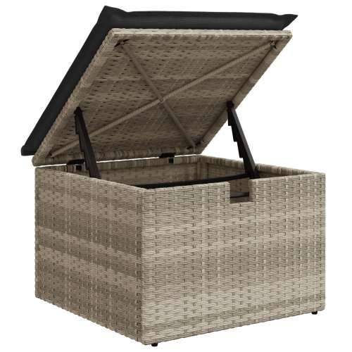 set od 7 vrtnih sofa s jastučićima svijetlo sivi poli ratan Cijena