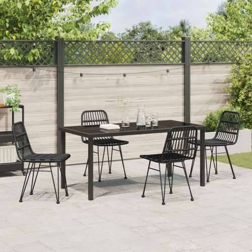 set od 5 vrtnih stolova crna poliratan Cijena