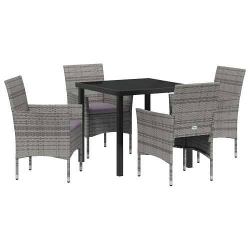 set od 5 vrtnih stolica sive poli ratan Cijena