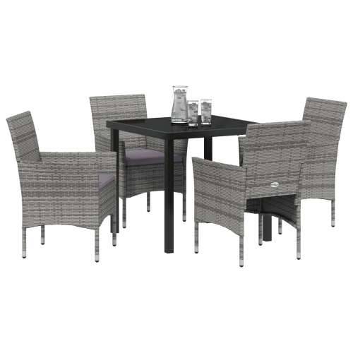 set od 5 vrtnih stolica sive poli ratan Cijena
