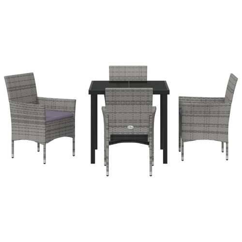 set od 5 vrtnih stolica sive poli ratan Cijena