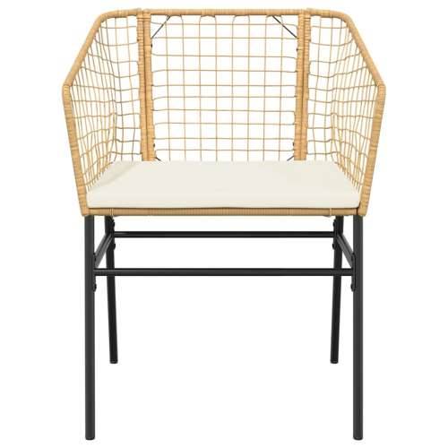 Vrtna garnitura - 7-dijelni vrtni blagovaonski set s jastucima poliratan i staklo - Smeđa i krem ​​bijela 200 x 100 x 74 cm 6 Cijena