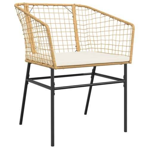 Vrtna garnitura - 7-dijelni vrtni blagovaonski set s jastucima poliratan i staklo - Smeđa i krem ​​bijela 200 x 100 x 74 cm 6 Cijena
