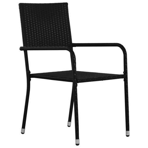 set od 5 vrtnih stolica od crnog poli ratana Cijena