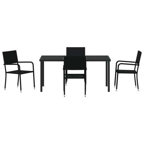 set od 5 vrtnih stolica od crnog poli ratana Cijena