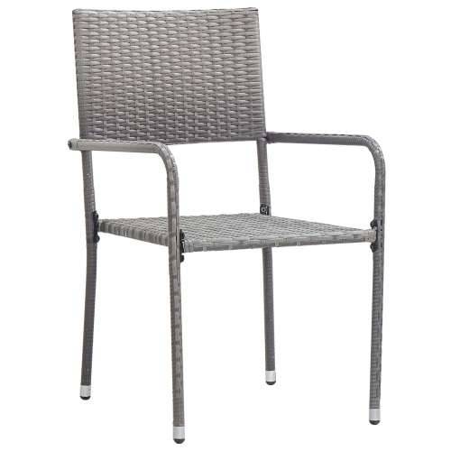 set vrtnih stolica s 3 komada sivi poli ratan Cijena