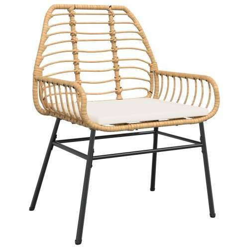set od 5 komada vrtnih stolica s jastučićima smeđi poly rattan Cijena