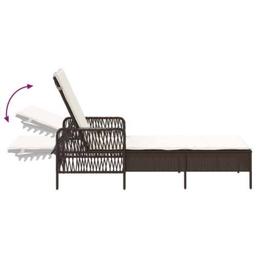 set ležaljki na suncu Set od 3 Smeđa i krem bijela PE ratan, metal Cijena
