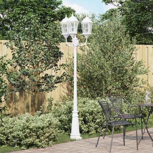 Stalak za vrtne svjetiljke 3-lampe E27 Bijela 235 cm Aluminij Cijena