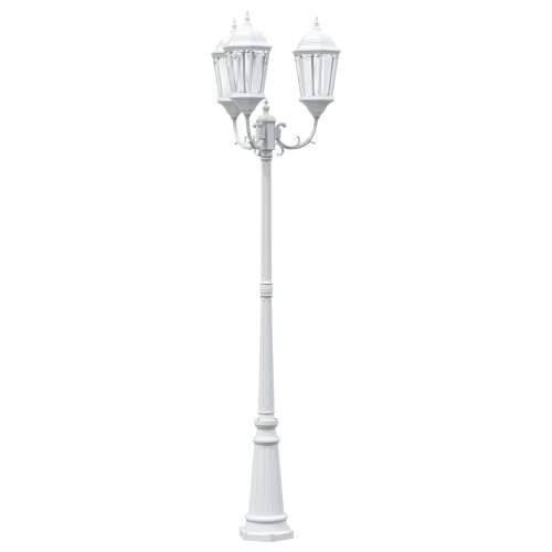 Stalak za vrtne svjetiljke 3-lampe E27 Bijela 235 cm Aluminij Cijena