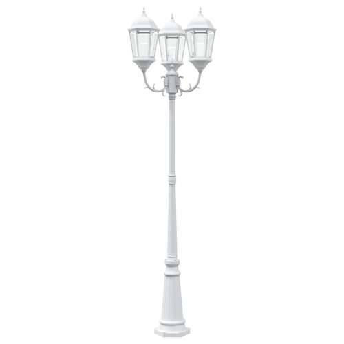 Stalak za vrtne svjetiljke 3-lampe E27 Bijela 235 cm Aluminij Cijena