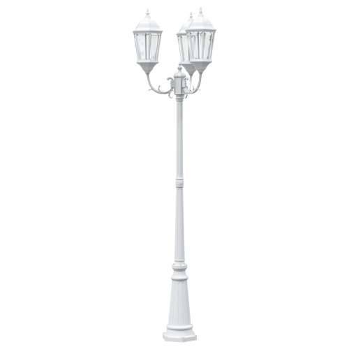 Stalak za vrtne svjetiljke 3-lampe E27 Bijela 235 cm Aluminij Cijena