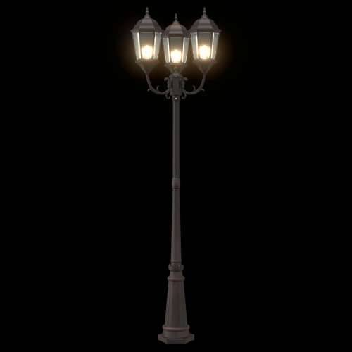 Stalak za vrtne lampe 3-lampe E27 Brončana 235 cm Aluminij Cijena